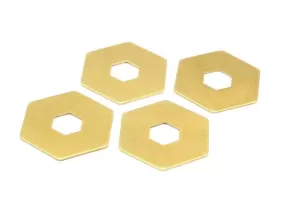 10 Raw Brass Hexagon Stamping Blank (30x0.80 Mm) D0514--c018