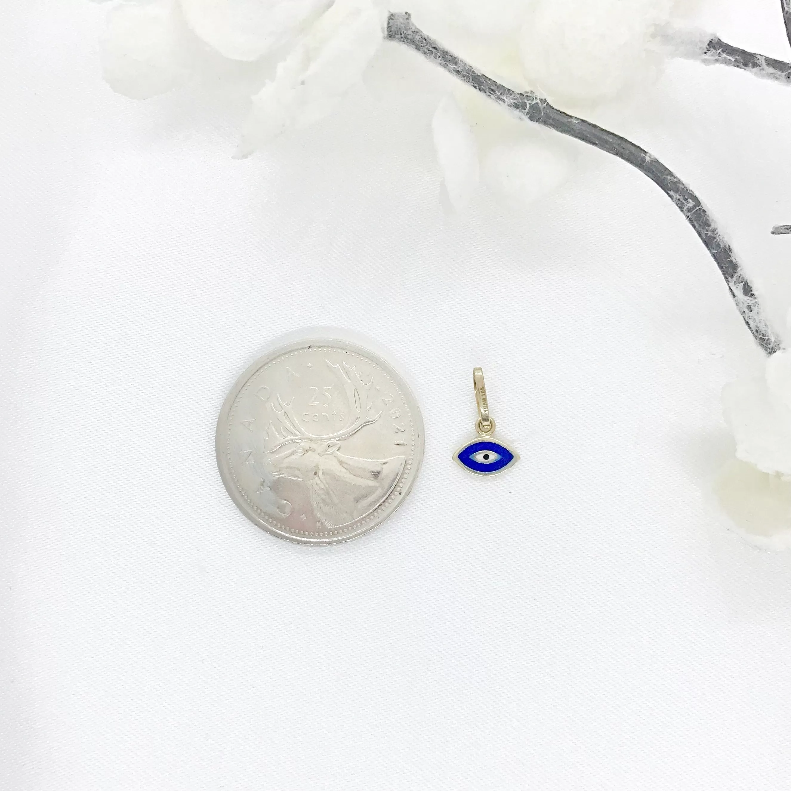 10k Gold Evil Eye Pendant