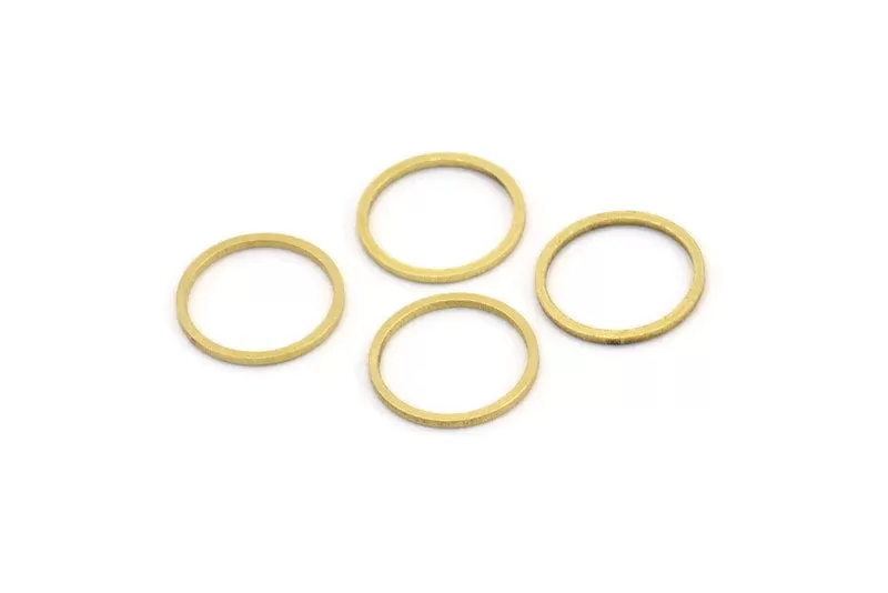 13mm Circle Connectors - 50 Raw Brass Circle Connectors (13x0.80mm) A3839