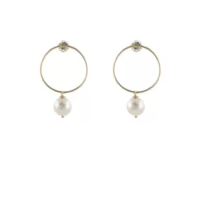 14k Gold Elegant O Earrings