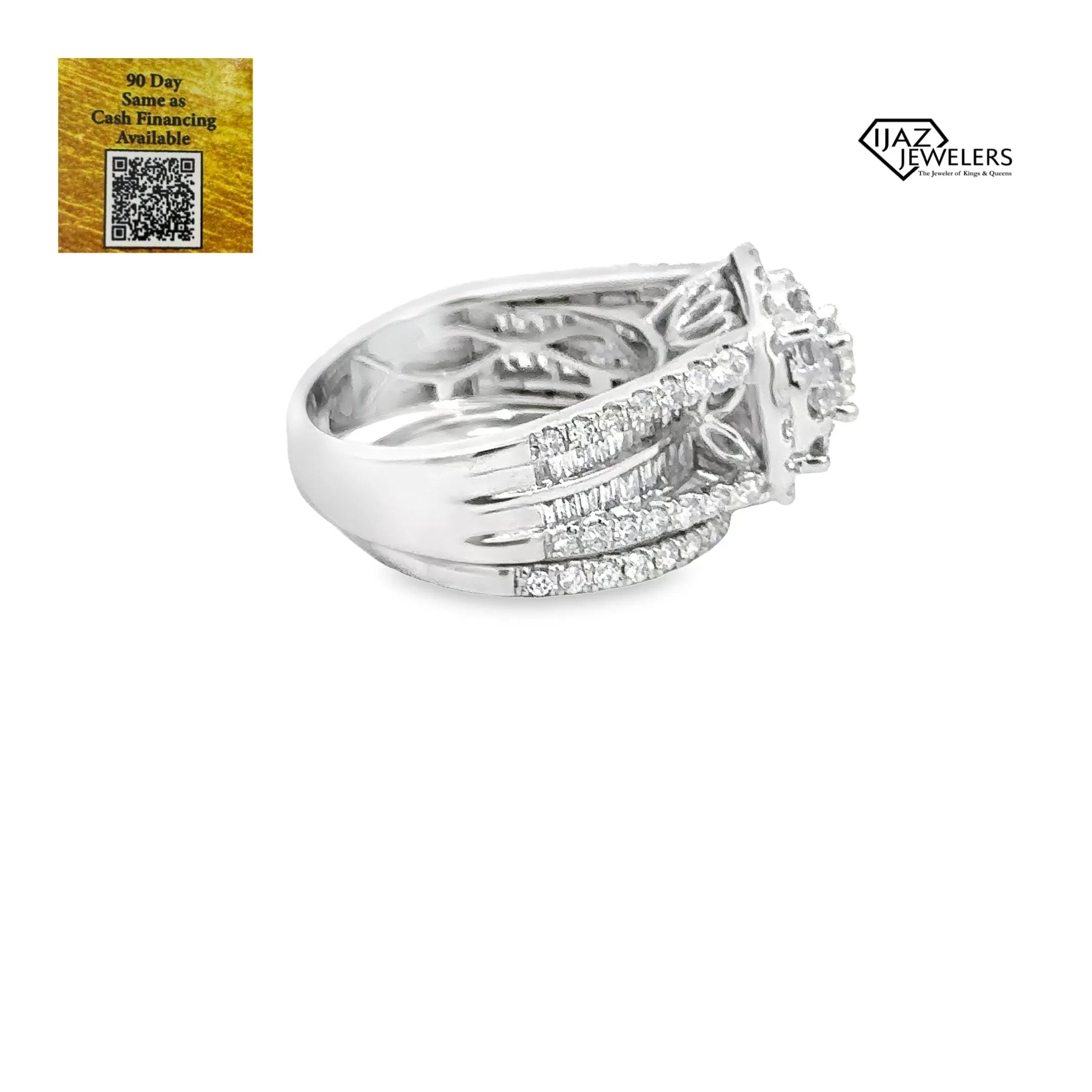 14K White Gold 2.27 Diamond Ladies Wedding Set