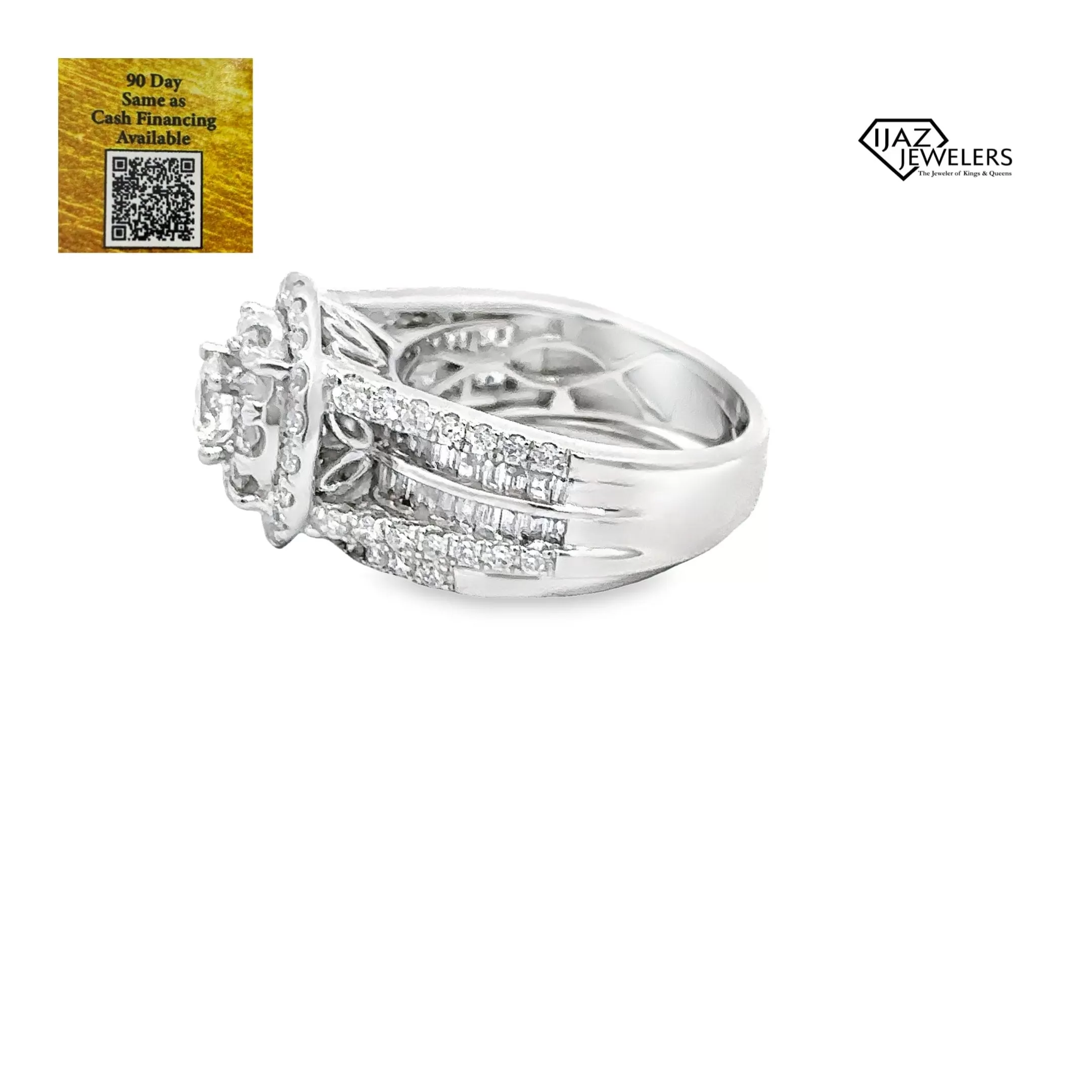 14K White Gold 2.27 Diamond Ladies Wedding Set