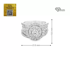 14K White Gold 2.27 Diamond Ladies Wedding Set