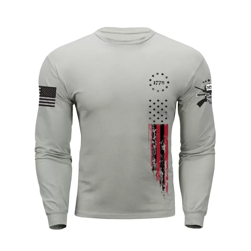 1776 USA FLAG GRAPHIC LONG SLEEVE T-SHIRT