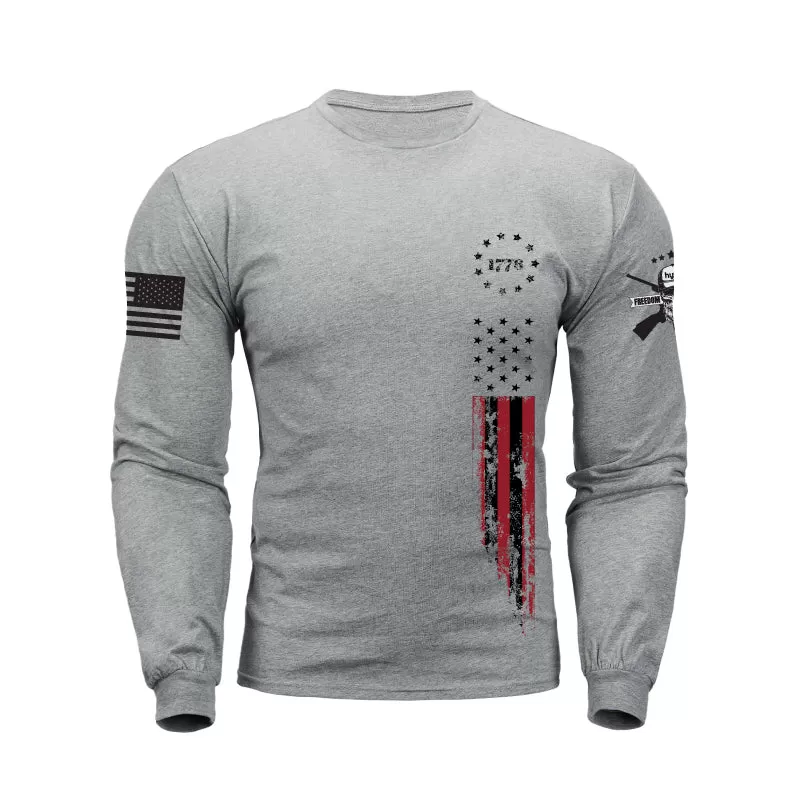 1776 USA FLAG GRAPHIC LONG SLEEVE T-SHIRT