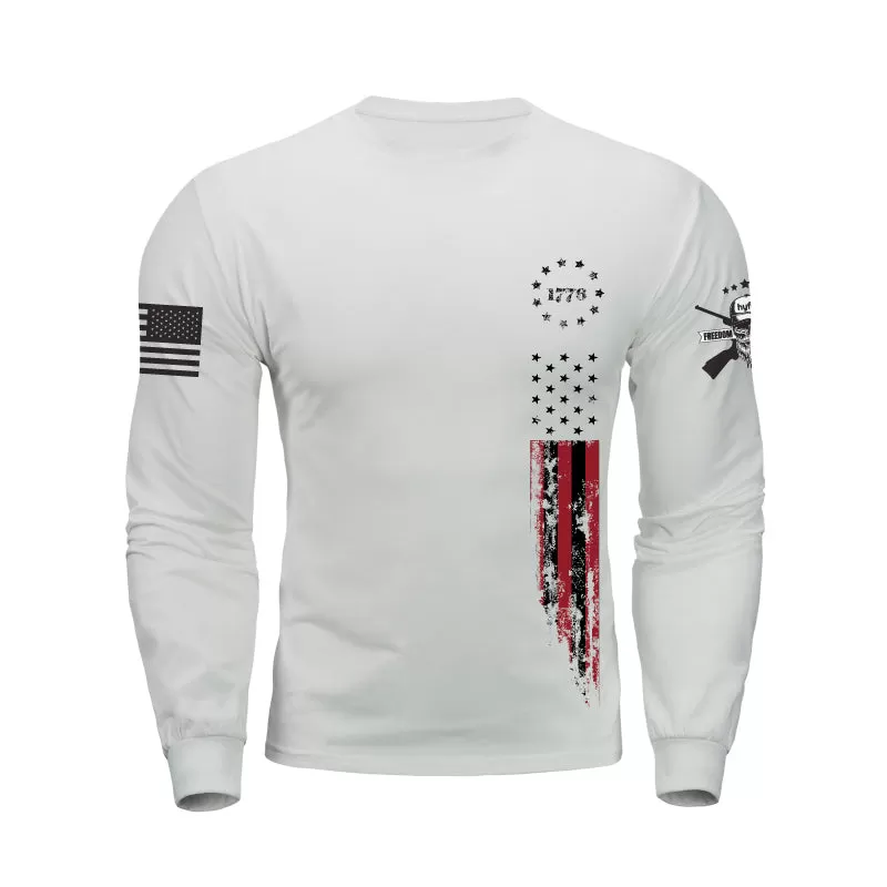 1776 USA FLAG GRAPHIC LONG SLEEVE T-SHIRT