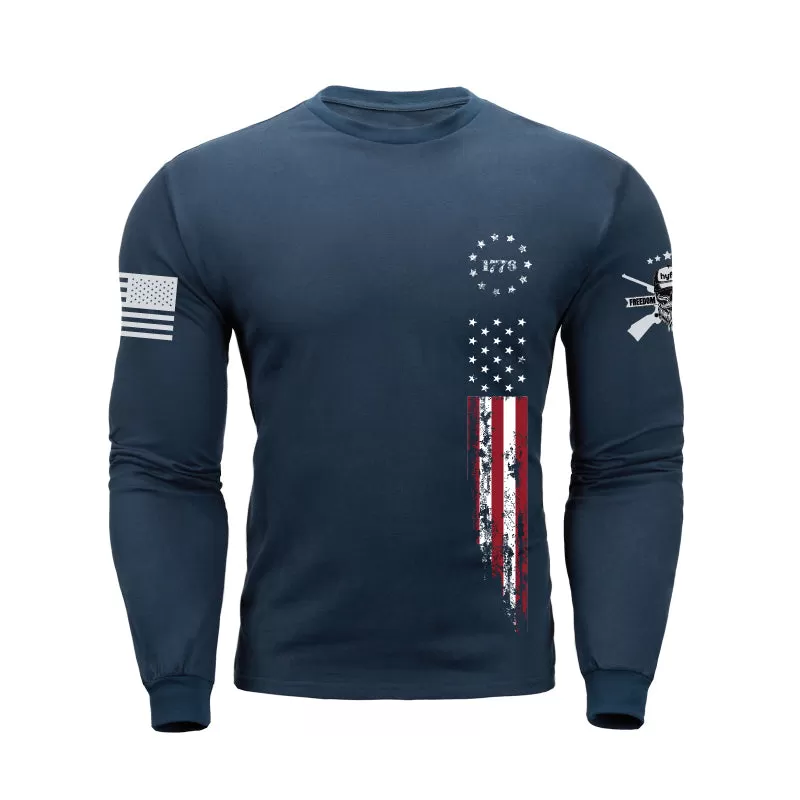 1776 USA FLAG GRAPHIC LONG SLEEVE T-SHIRT