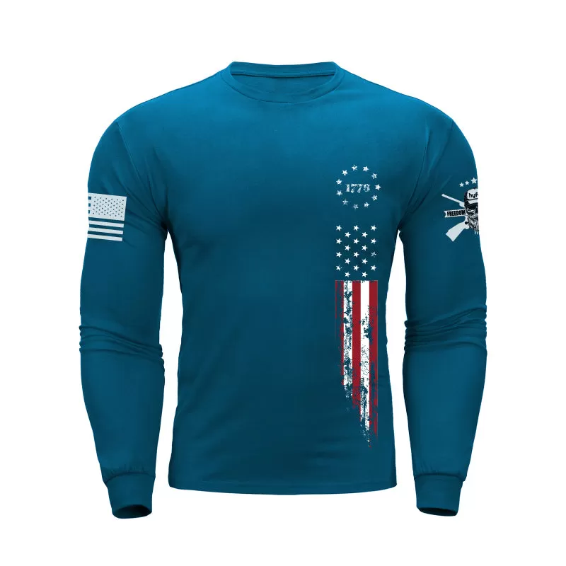 1776 USA FLAG GRAPHIC LONG SLEEVE T-SHIRT