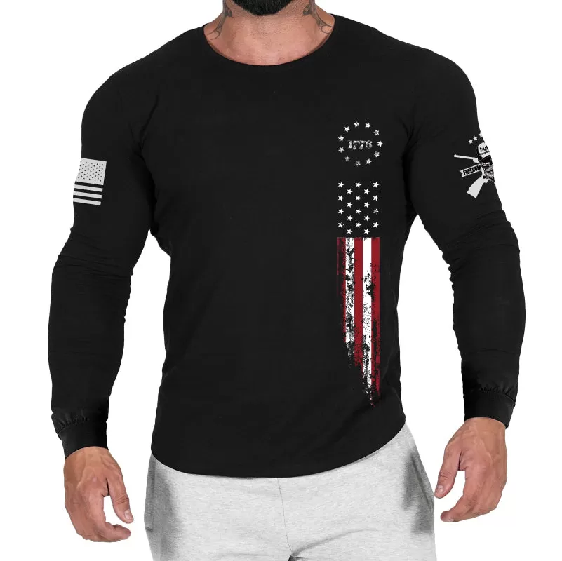 1776 USA FLAG GRAPHIC LONG SLEEVE T-SHIRT