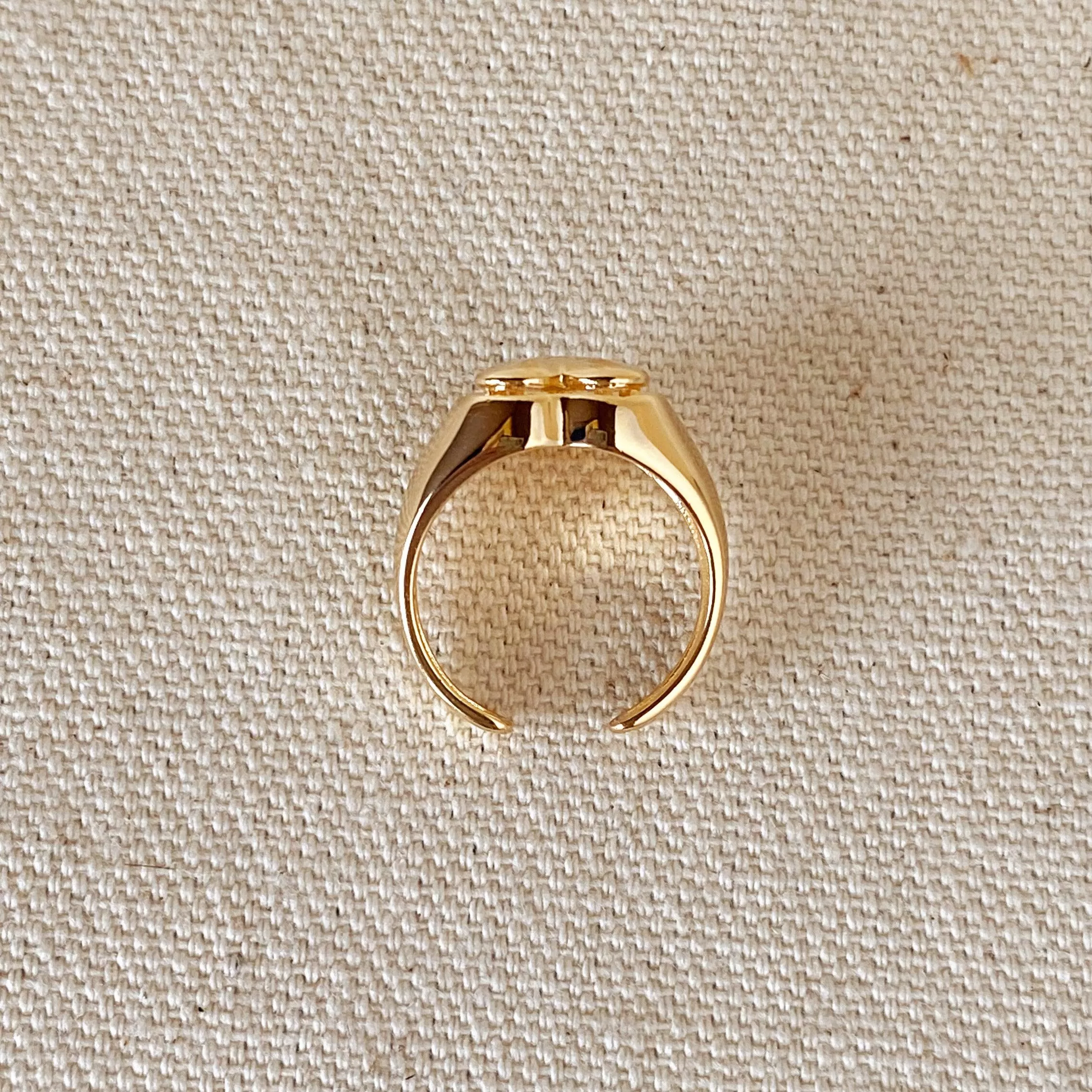 18k Gold Filled Pillow Heart Ring