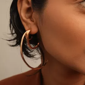 18K Gold Plated Concurrent Hoop Earrings