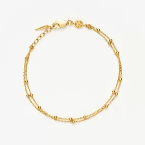 18K Gold Vermeil Double Chain Bracelet