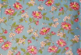 1940s Daisy Print Cotton Duvet Cover, 71" x 68"