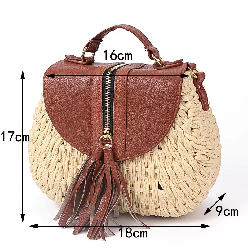 2020 Famous Designer Ladies Woven Knitting Messenger Crossbody Bags New Summer Bohemian Women Tassel