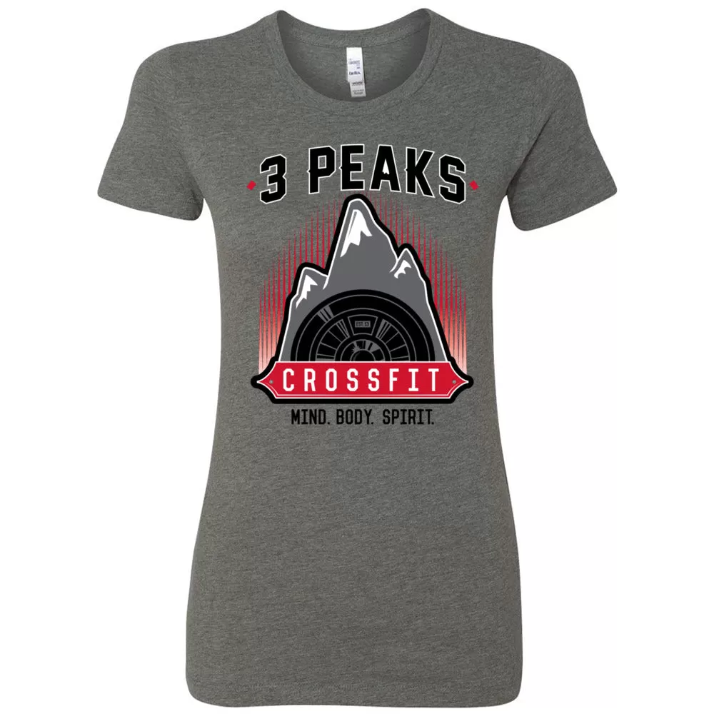 3 Peak CrossFit - 100 - Stacked - Women's T-Shirt