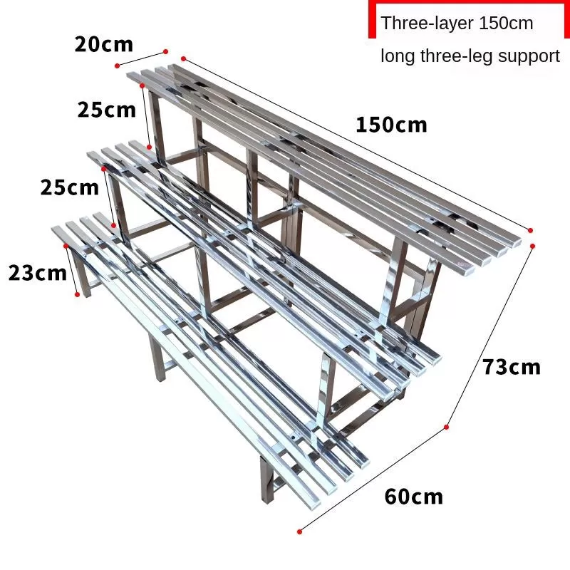 304 Stainless Steel Flower Rack Rak Bunga Bertingkat Rak Plant Rack Stand Pasu Bunga Pokok Bunga Outdoor