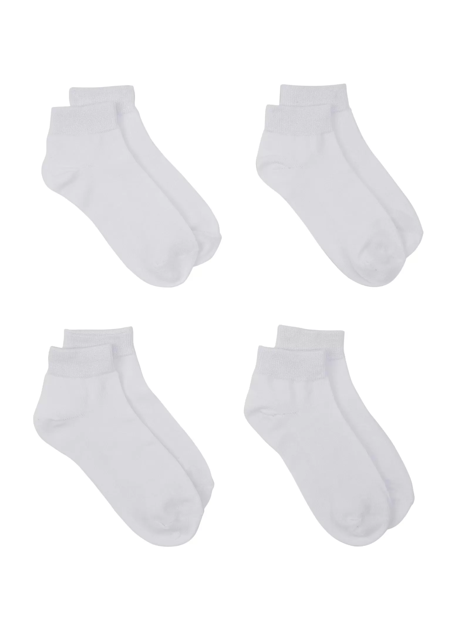 4 Pack Basic Solid Ankle Socks