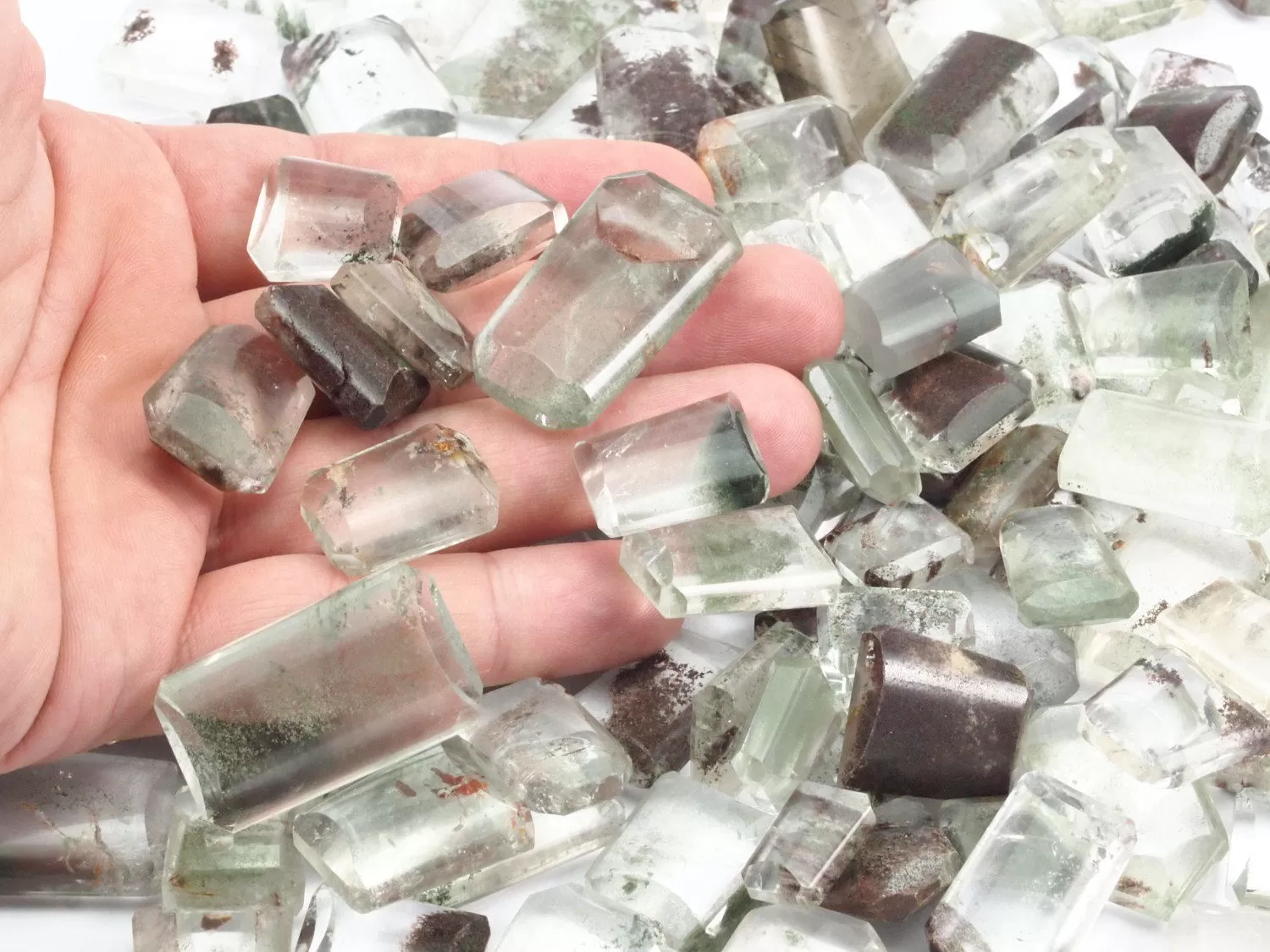 50 Gram Phantom Quartz Undrilled Stones