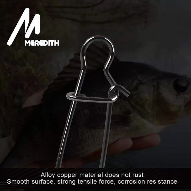 50pcs Stainless Steel Fishing Connector Fast Clip Lock Snap Swivel Solid Rings Safety Snaps Fishing Hook Tool Snap