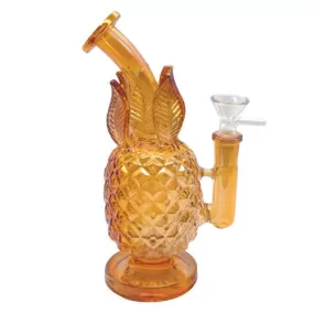 8.5" Pineapple Themed Bubbler