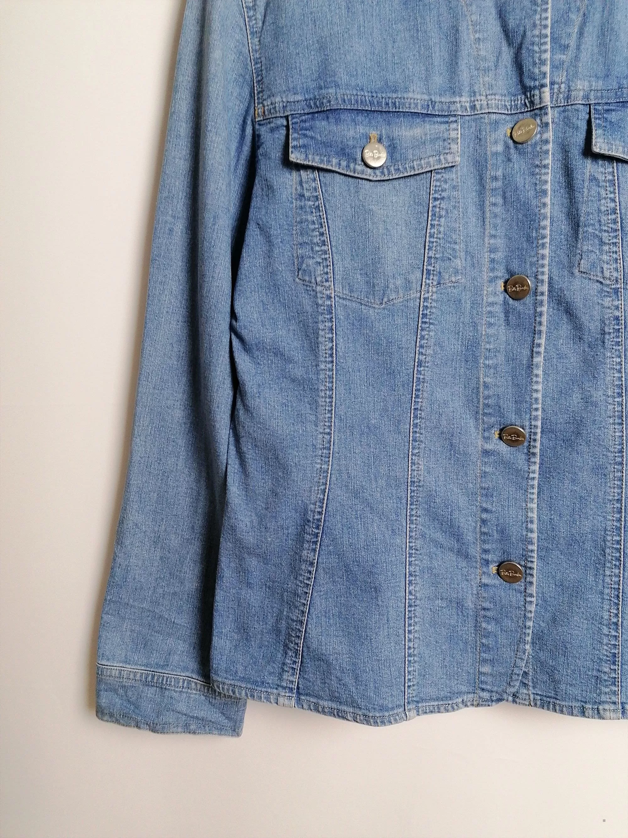 90's Betty Barclay Light Stretch Denim Shirt Jacket -  size M / UK 12