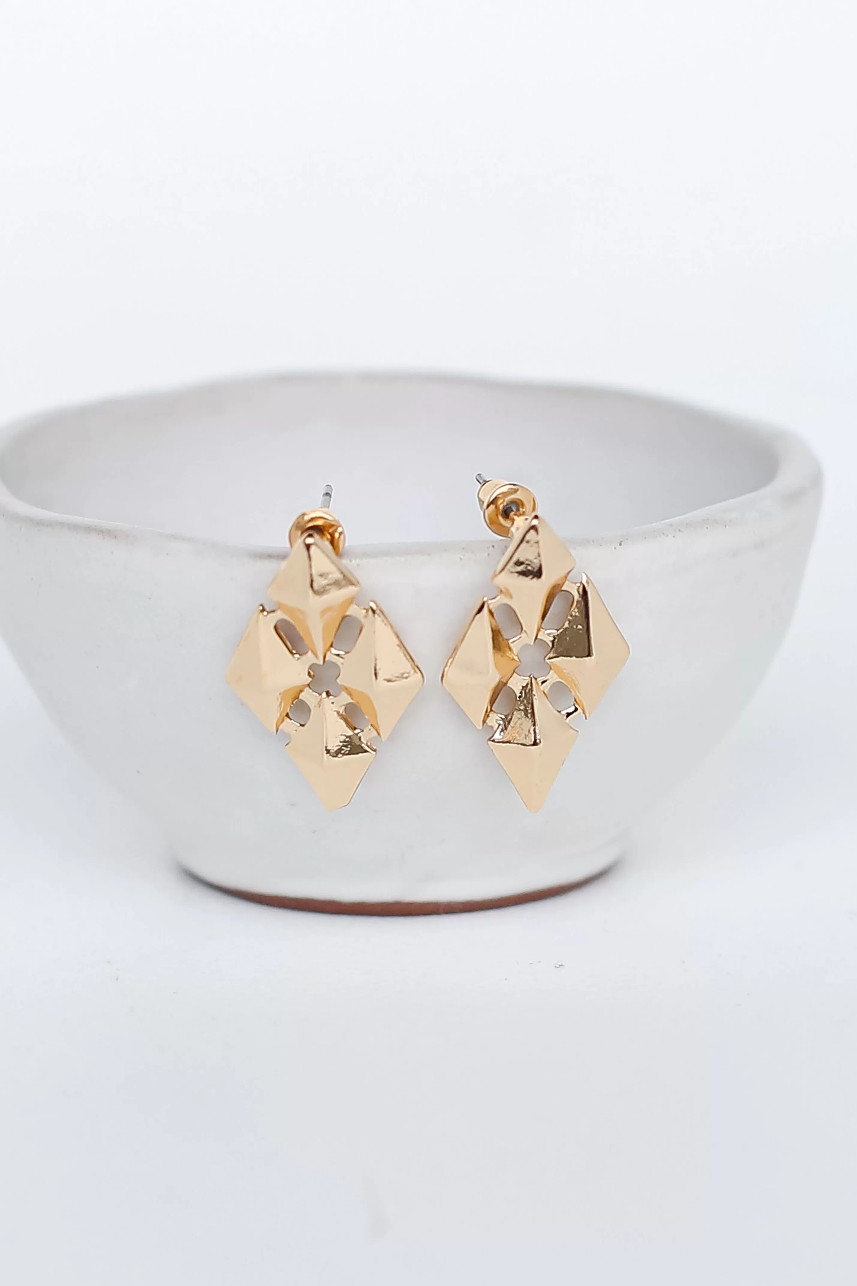 Adrianna Gold Statement Stud Earrings