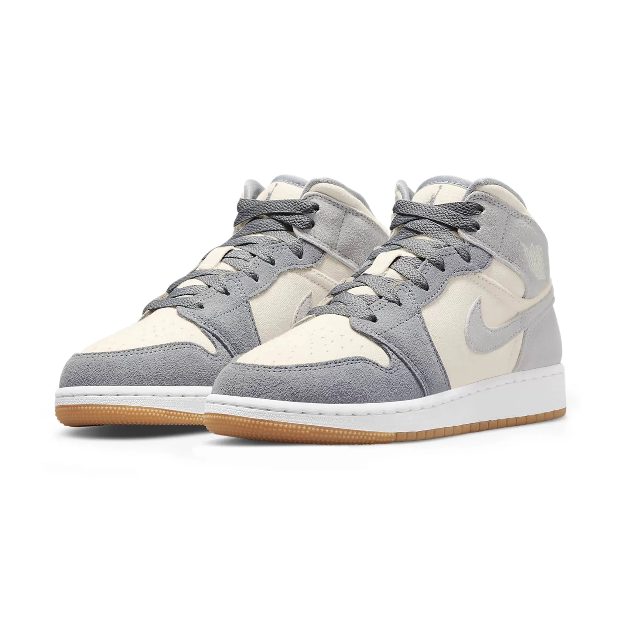 Air Jordan 1 Mid SE Coconut Milk Particle Grey (GS)