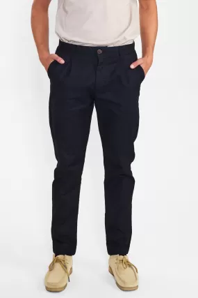 AKJAMES COTTON PLEAT PANT - Caviar