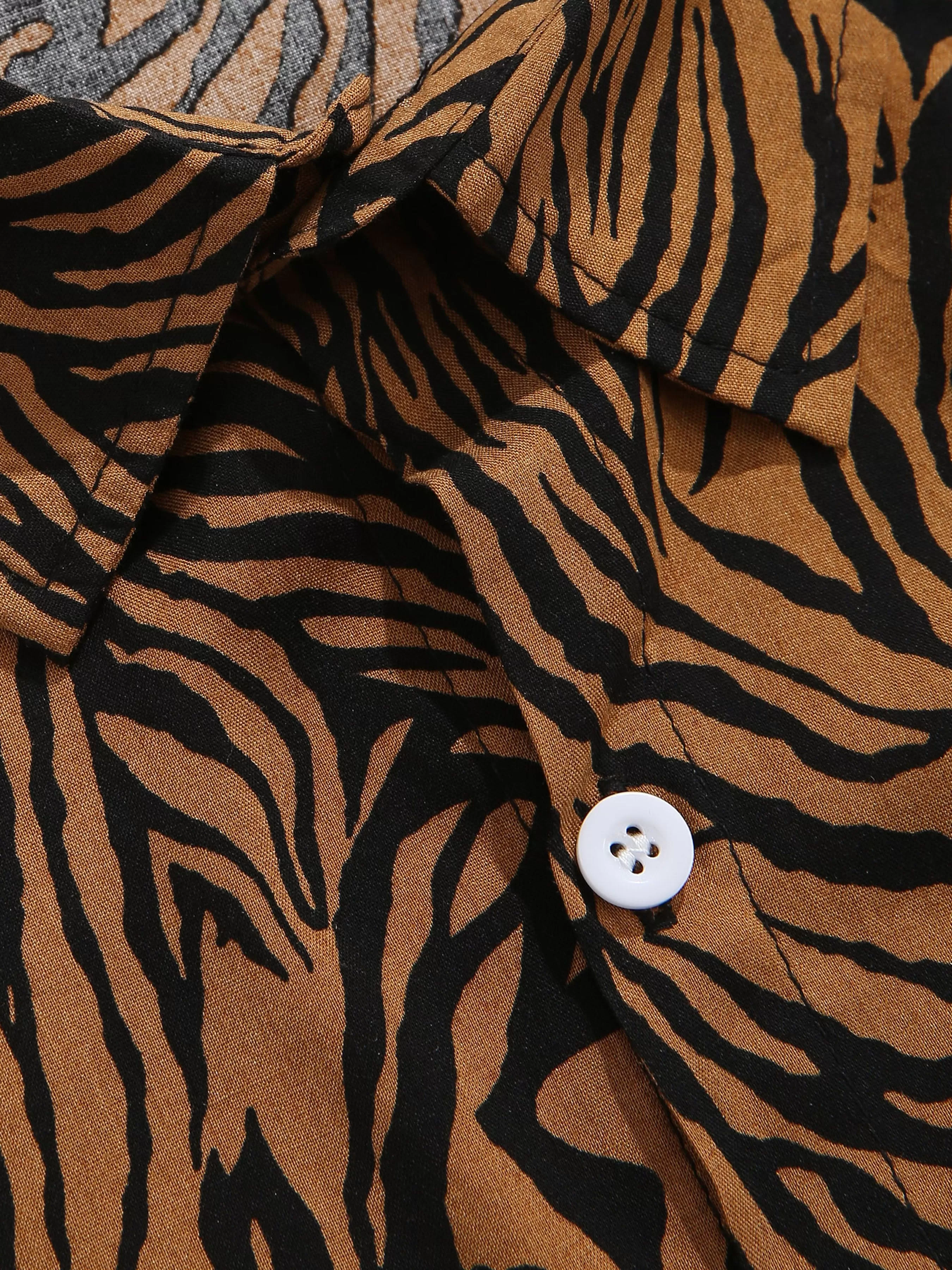 Animal Texture Cotton Shirts