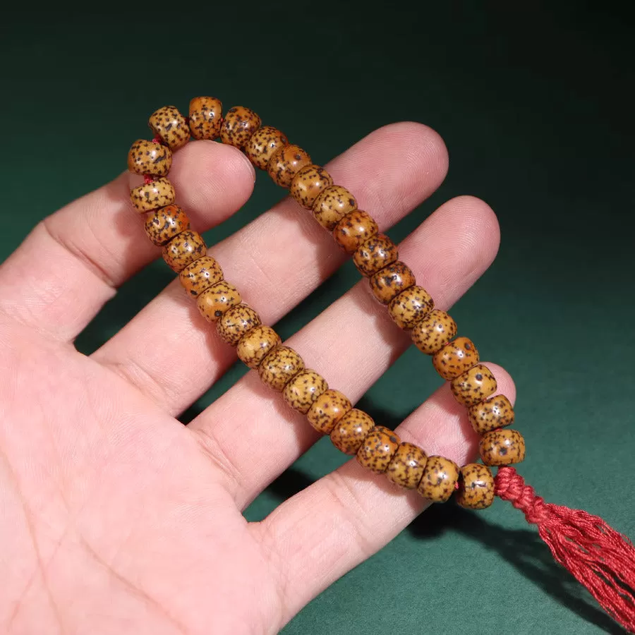 Antique Traditional Tibetan Star Moon Bodhi Seed Mala