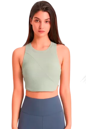 Athena Olive Green Crop Top