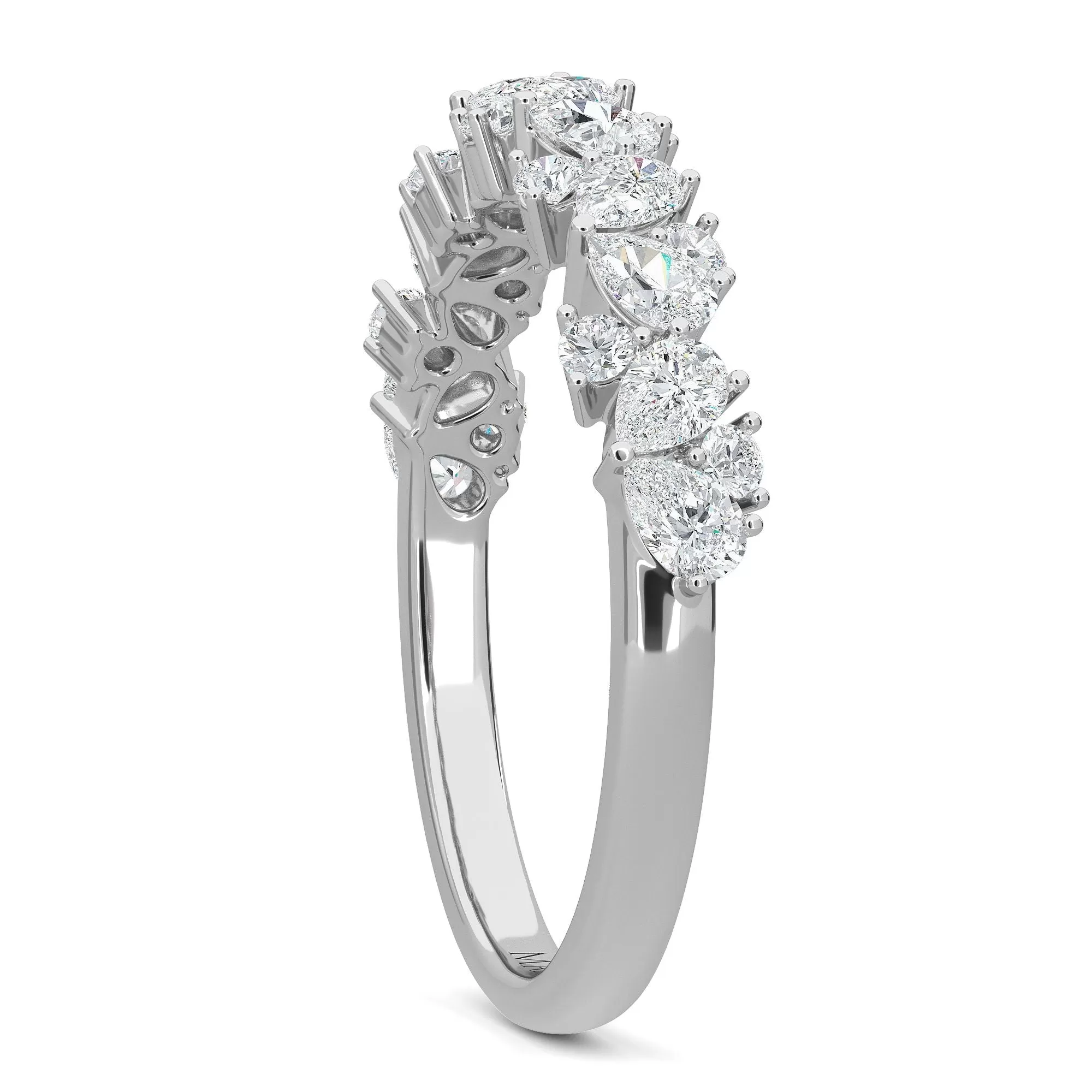 AUTRE - 14k White Gold 0.80ct Lab Grown Diamonds Band