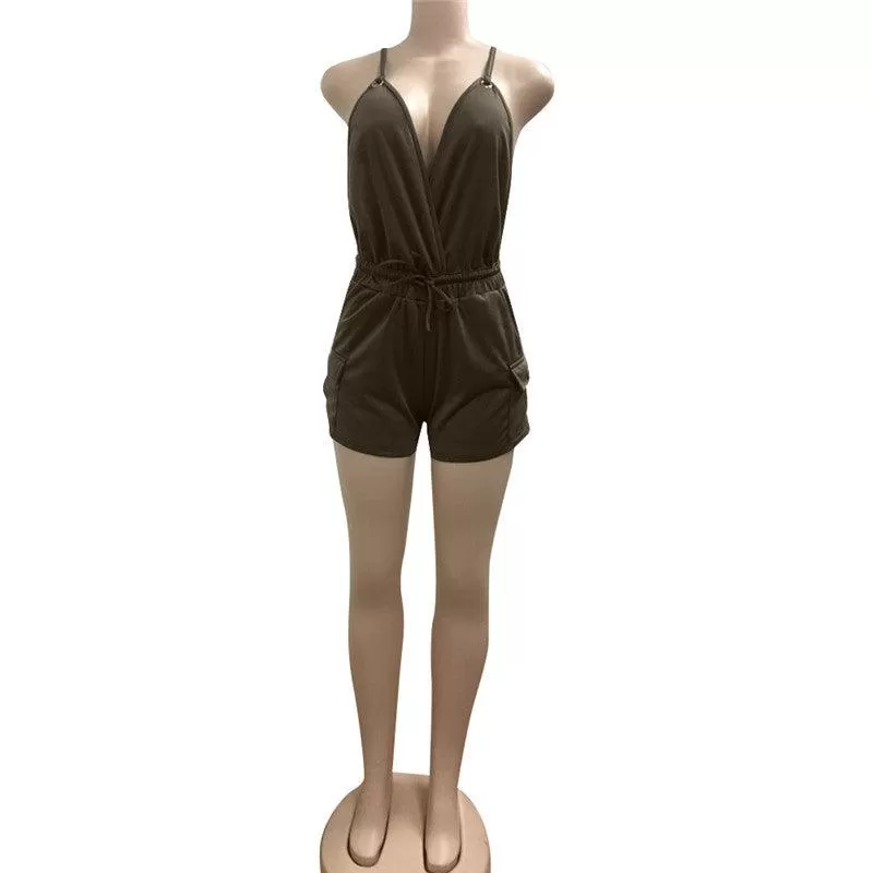 BACKLESS SAFARI ROMPER