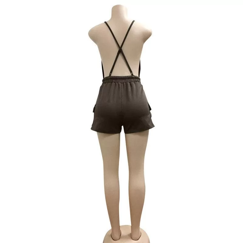 BACKLESS SAFARI ROMPER