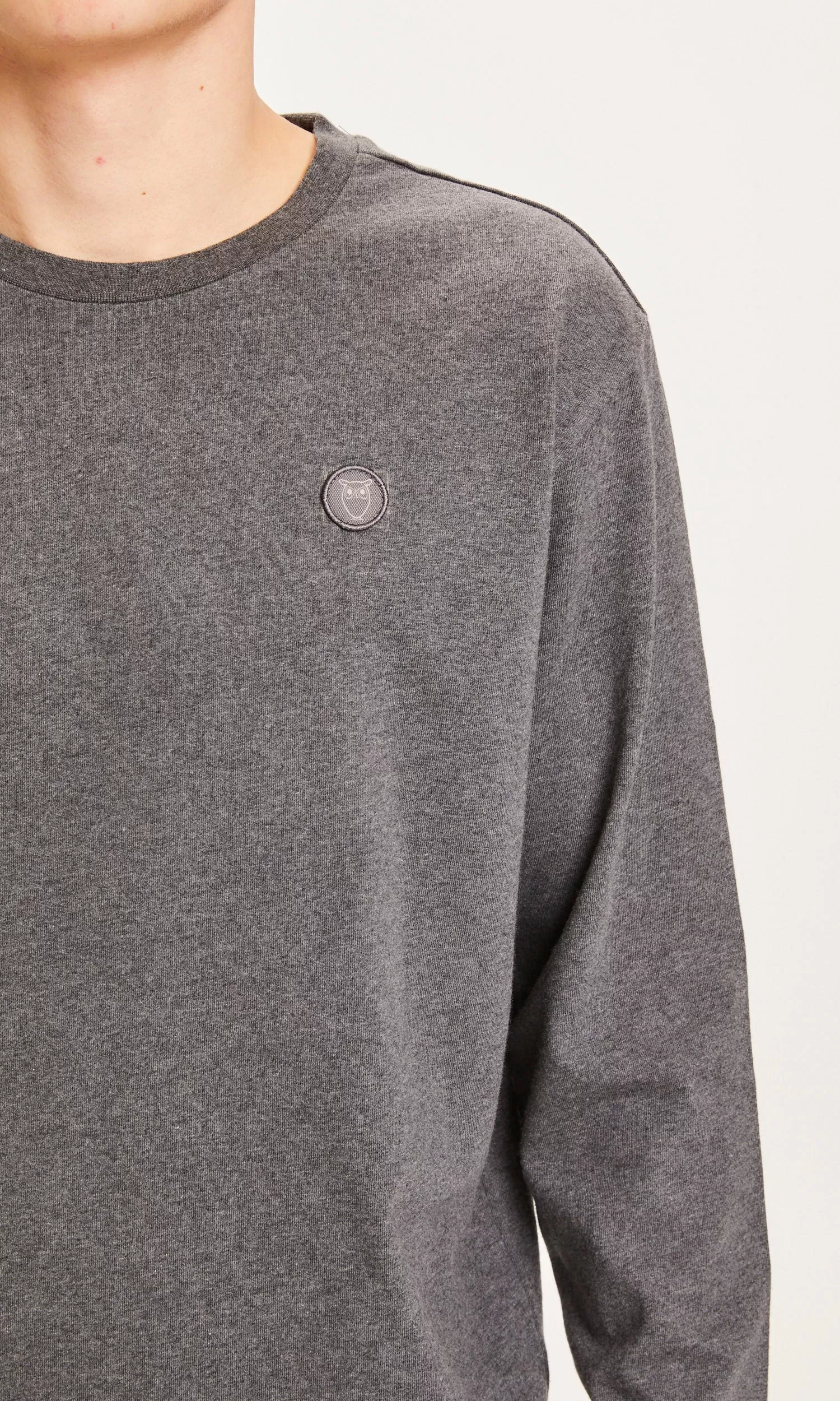 Badge long sleeve - Dark Grey Melange