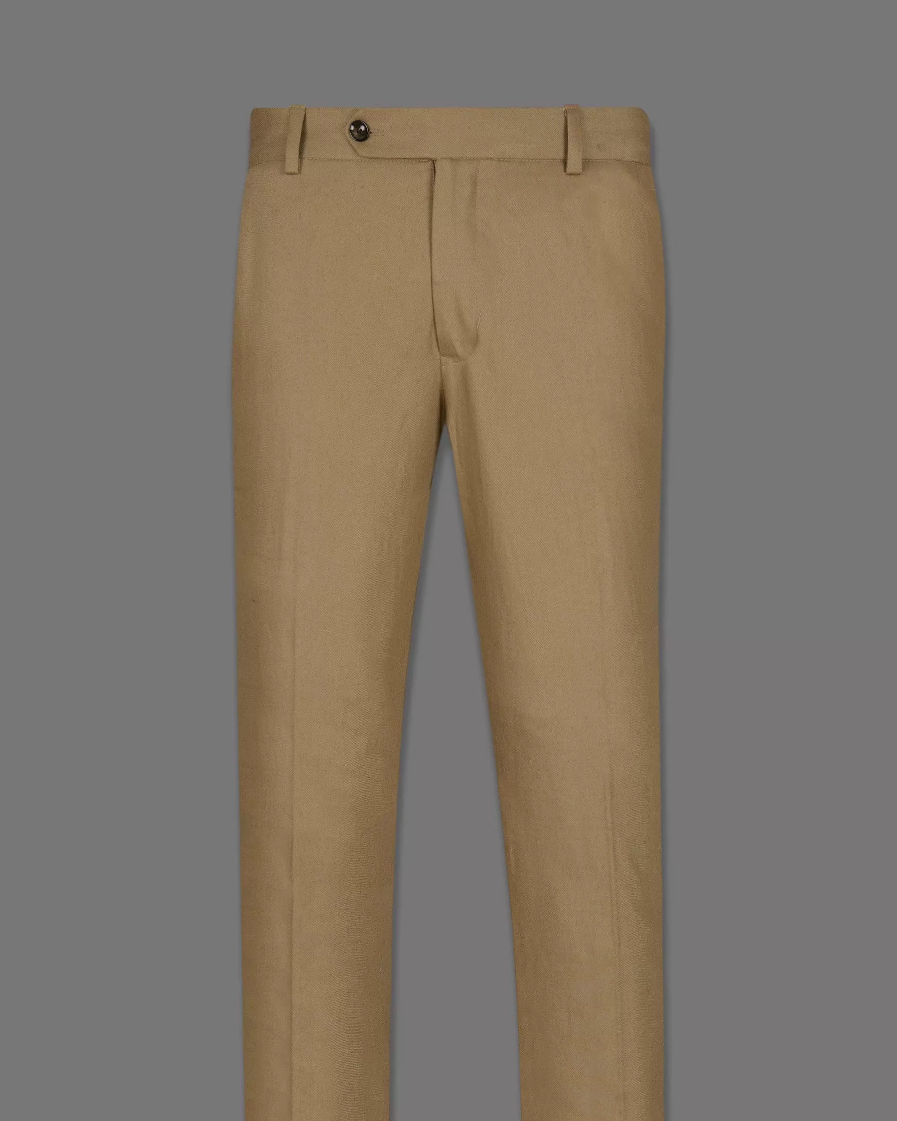 Barley Corn Brown Double Breasted Premium Cotton Suit