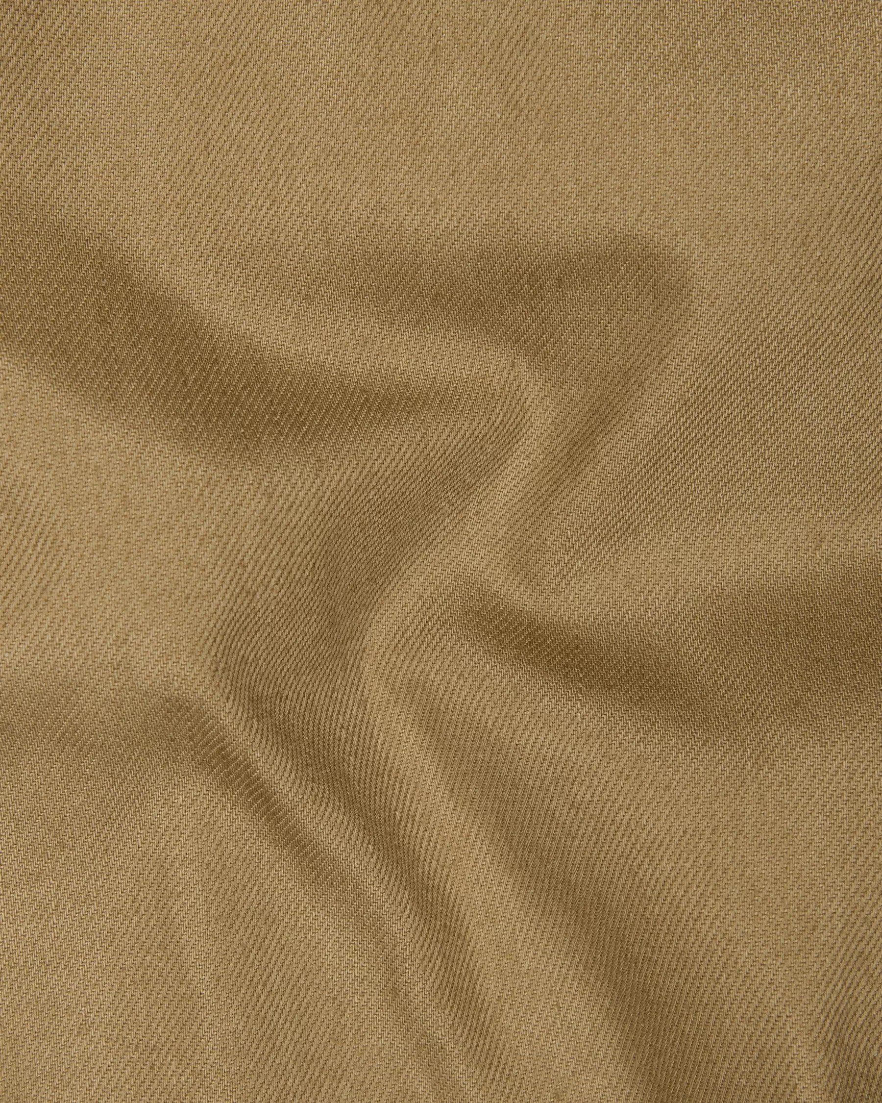 Barley Corn Brown Double Breasted Premium Cotton Suit