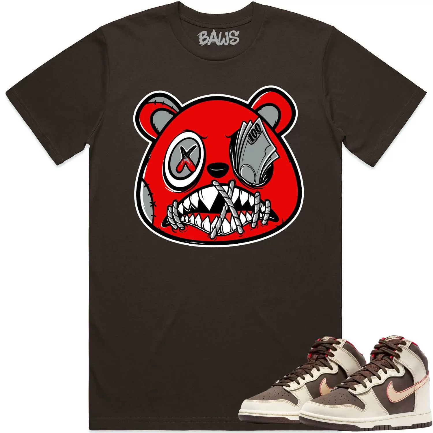 Baroque Brown Dunks Shirt to Match - ANGRY MONEY TALKS BAWS