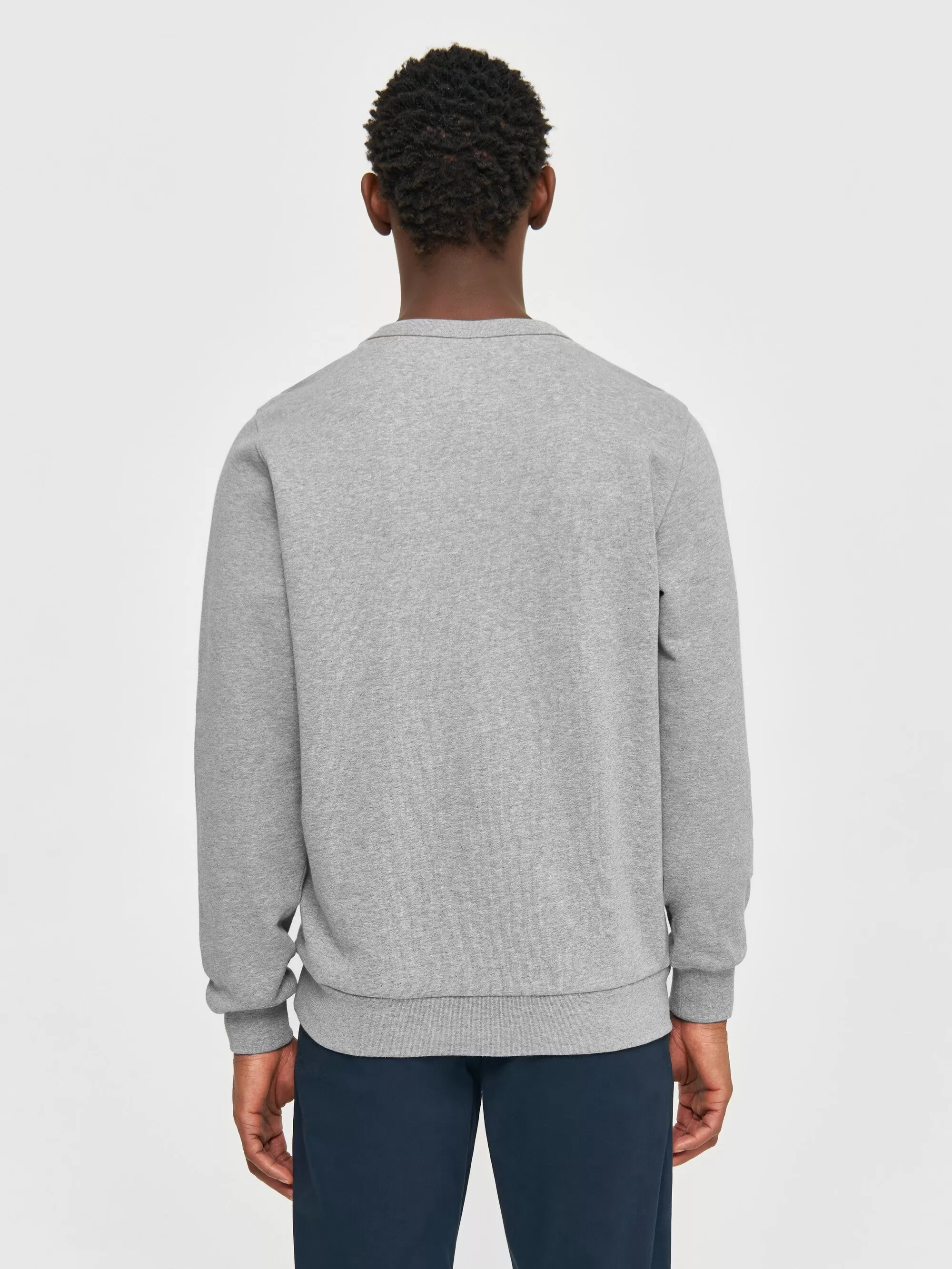 Basic badge sweat - Grey Melange