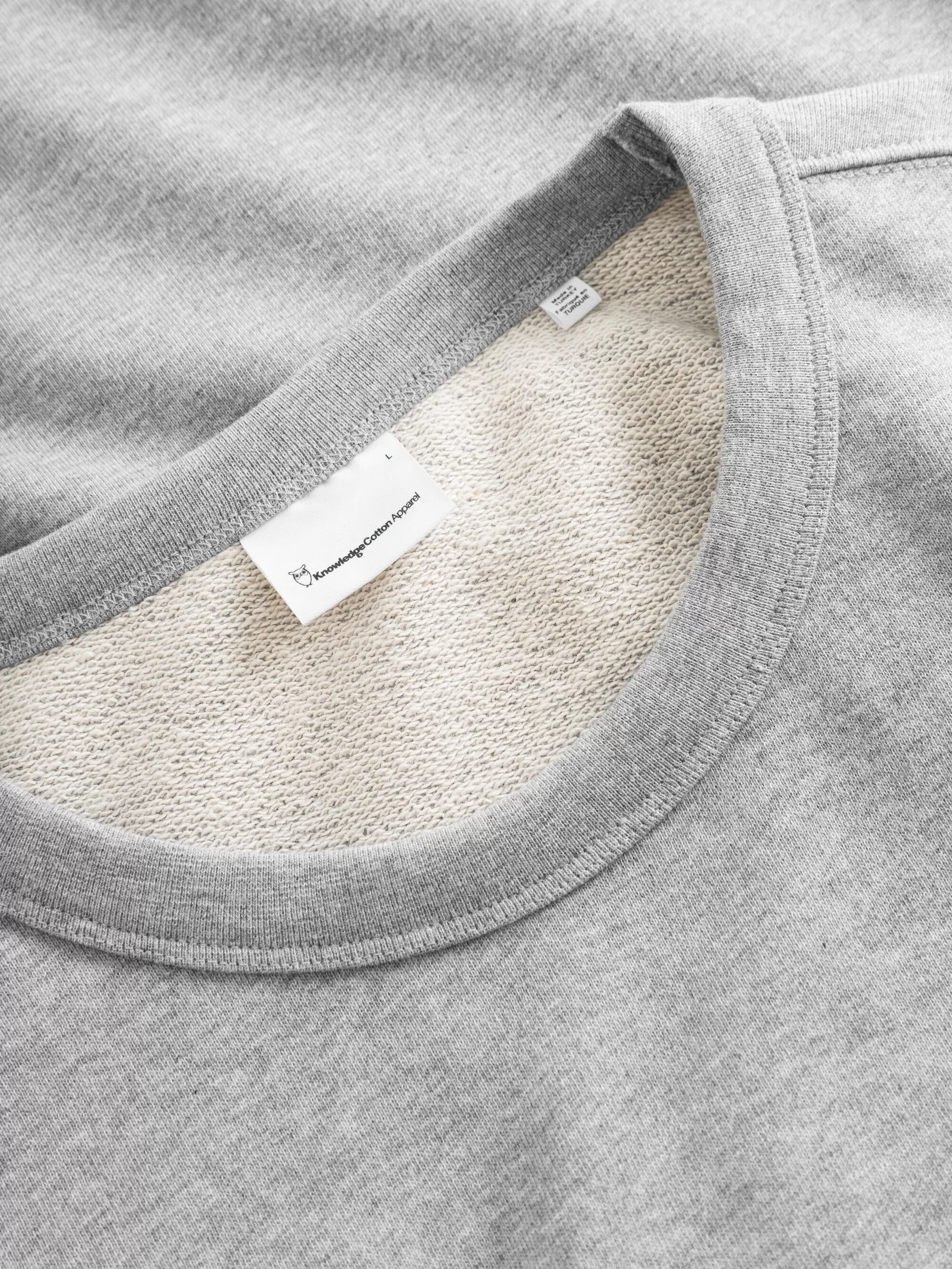 Basic badge sweat - Grey Melange