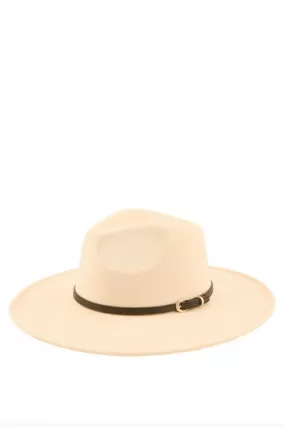 Basic Buckle Fedora (Ivory)