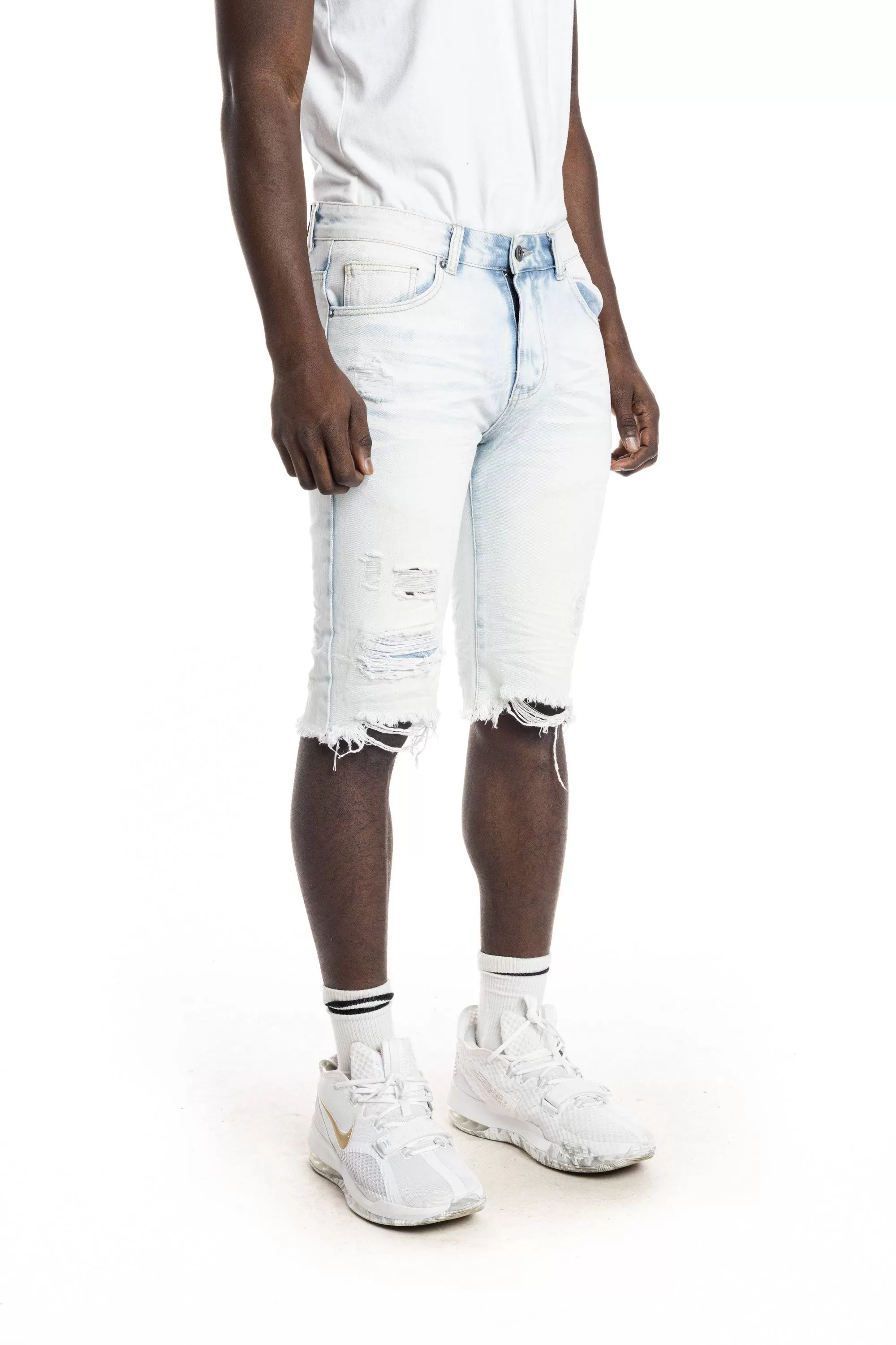 Basic Jean Shorts - Pale Blue