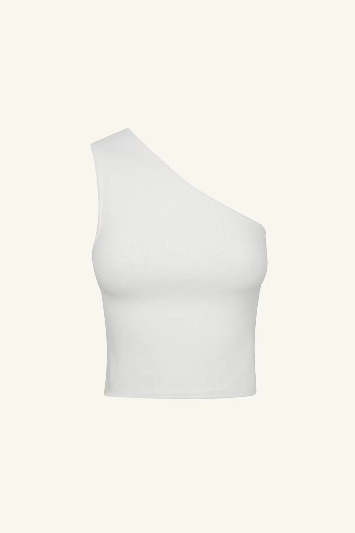 BASIC ONE SHOULDER TOP - IVORY