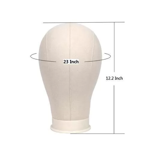 BE U | White Canvas Block Mannequin Head