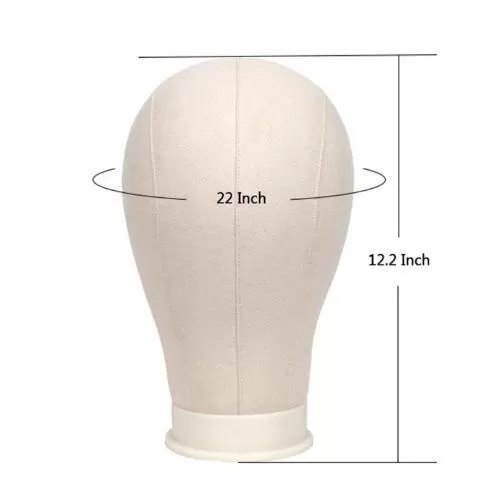 BE U | White Canvas Block Mannequin Head