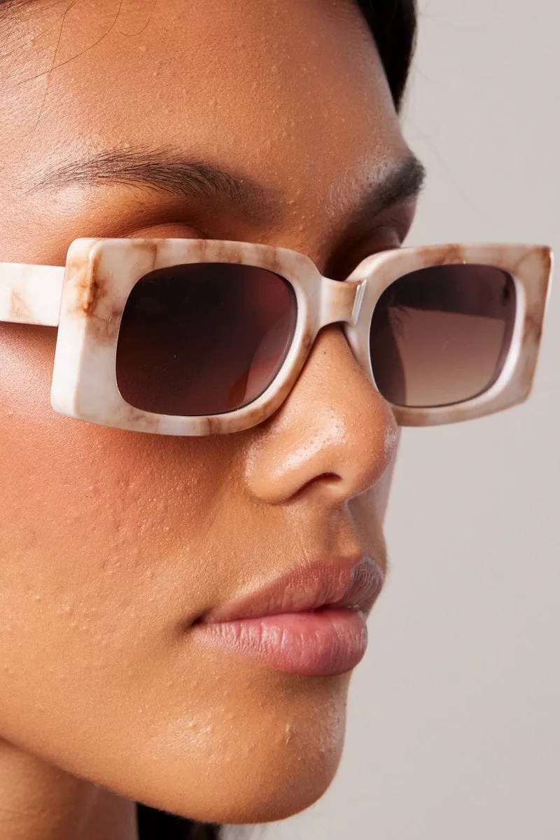 Beige Fashion Sunglasses