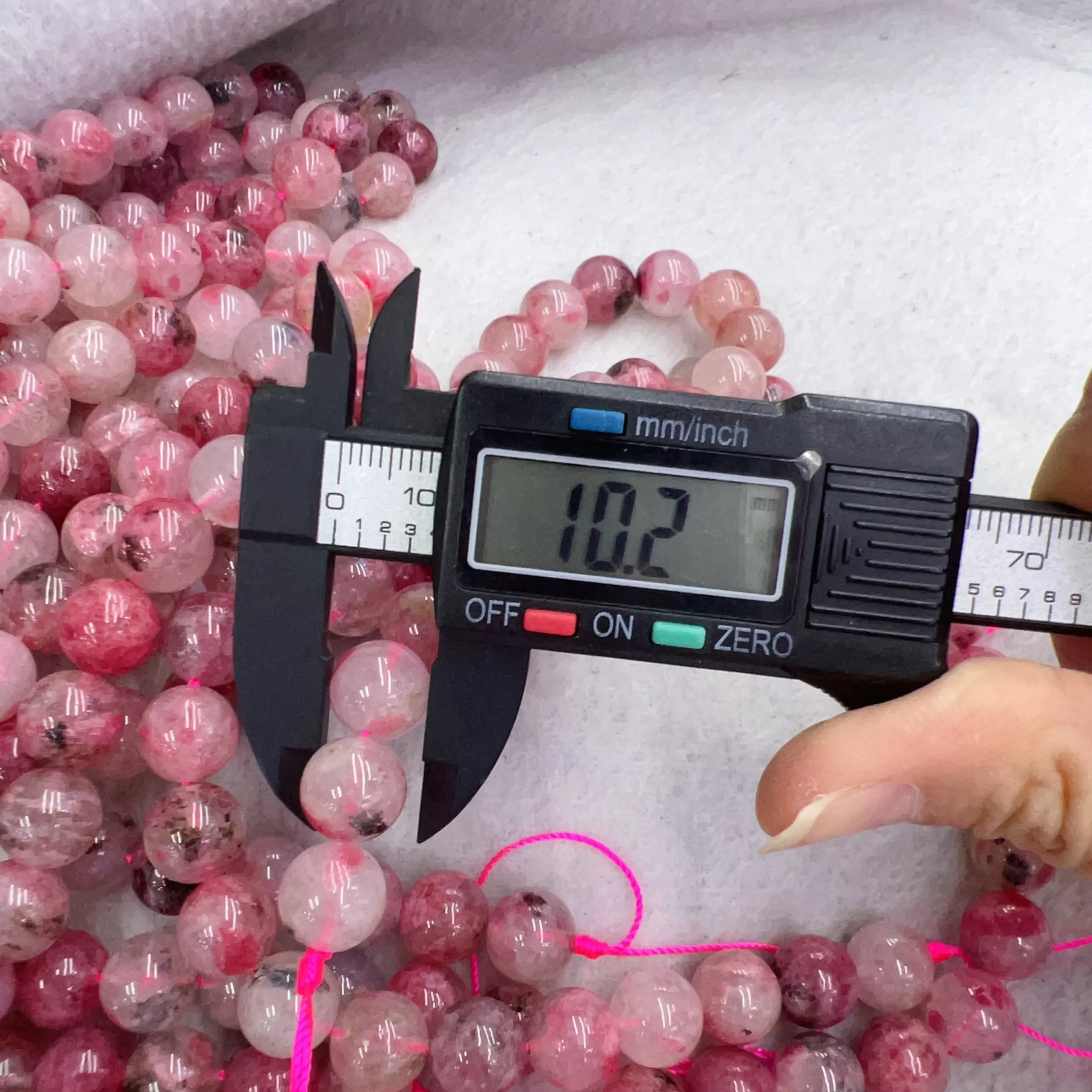 Best Quality in Strands 6mm 8mm 10mm Natural Flower Rhodonite Round Bead for DIY Jewelry Project