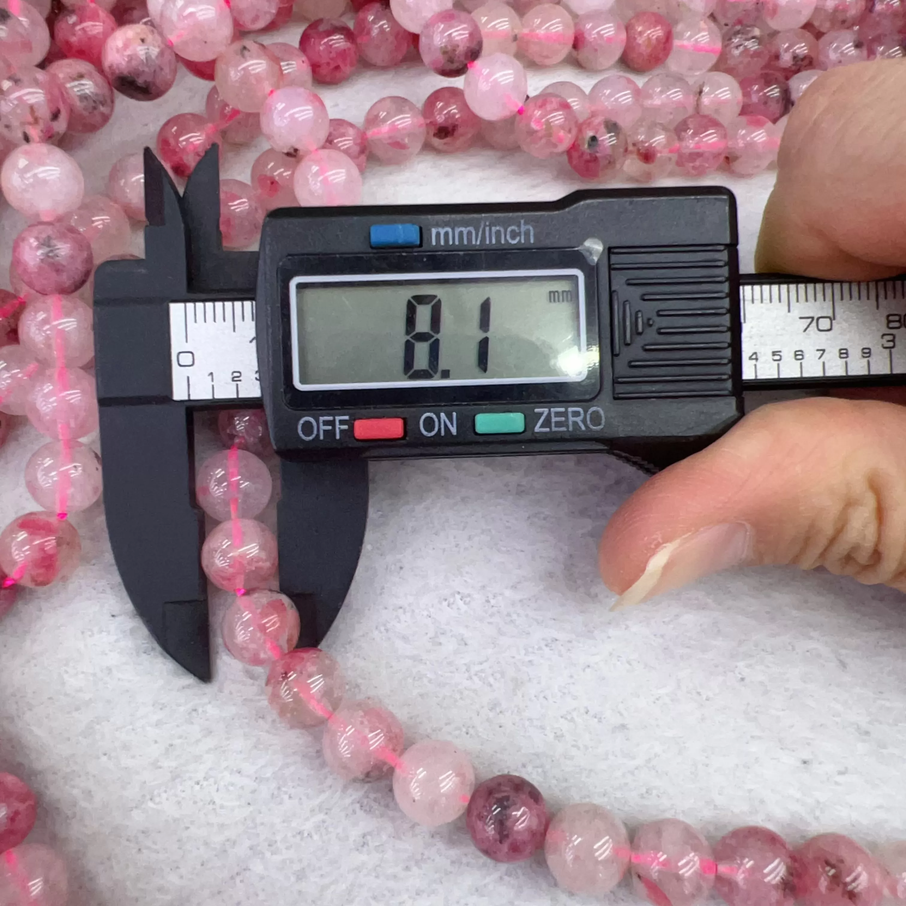 Best Quality in Strands 6mm 8mm 10mm Natural Flower Rhodonite Round Bead for DIY Jewelry Project