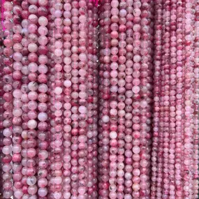 Best Quality in Strands 6mm 8mm 10mm Natural Flower Rhodonite Round Bead for DIY Jewelry Project