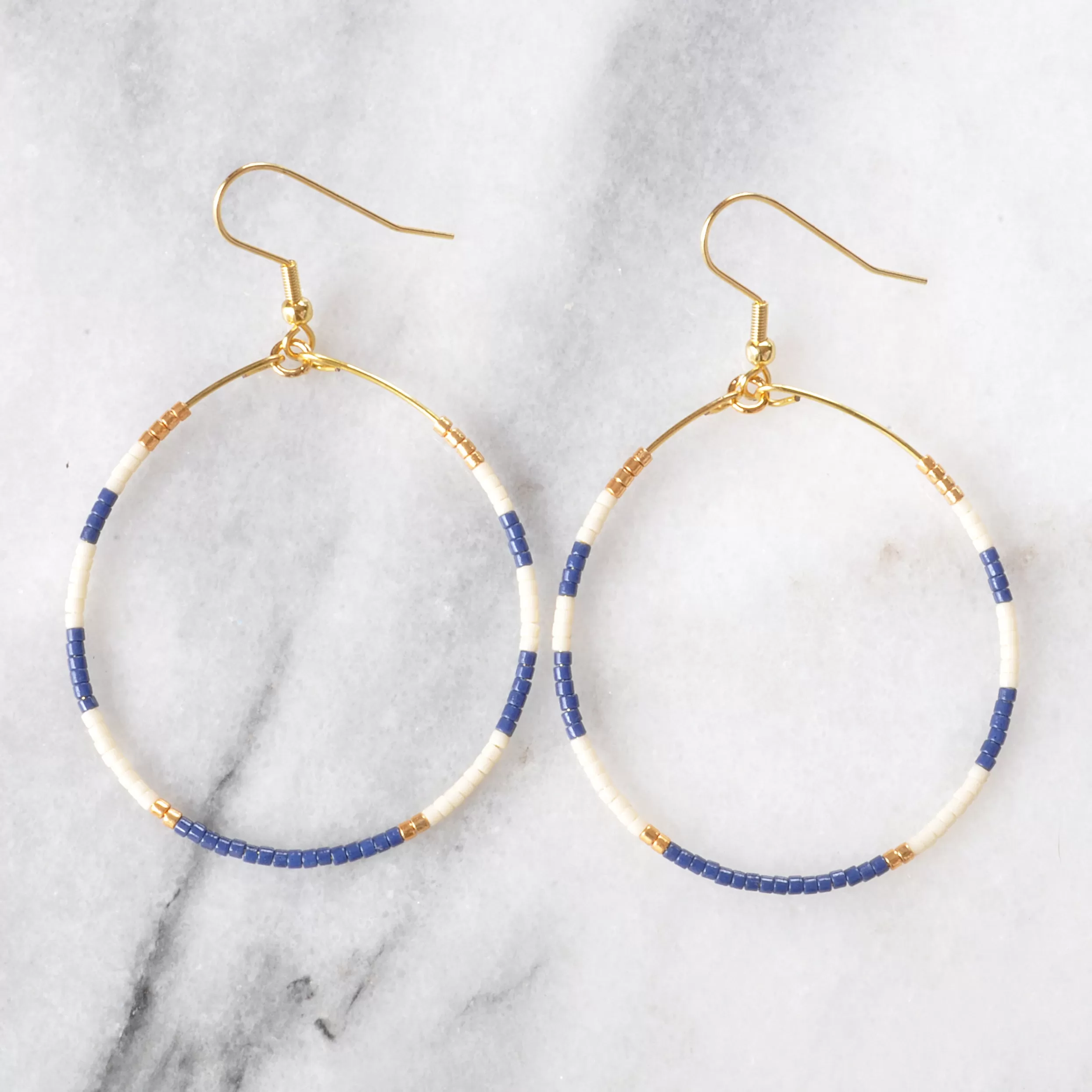 Big Beaded Hoop Earrings